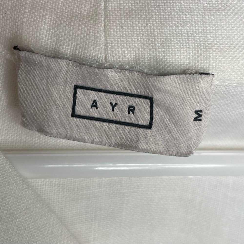 AYR 100% Linen Cap Sleeve Boxy Blouse the Flow? in White Oversized M - Picture 7 of 10